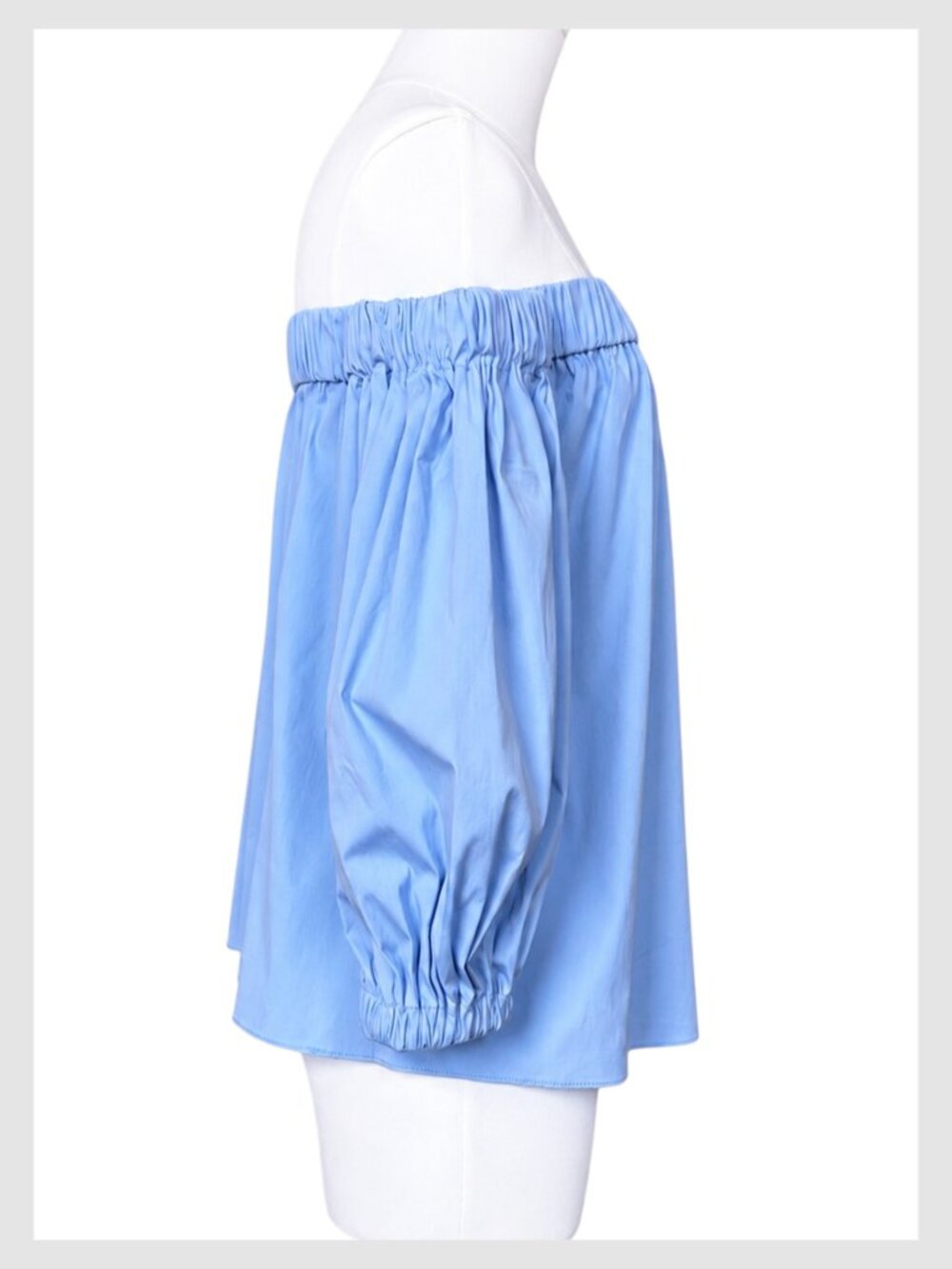 Milly Blouse Sky Blue Off Shoulder Puff Sleeve S - Picture 5 of 9